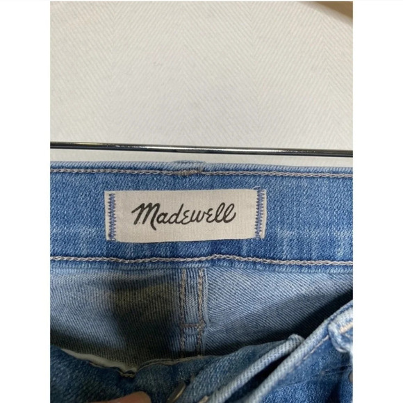 Madewell  9" High Rise Skinny Crop 30 Buttonfly Light Wash Raw Hem - Picture 11 of 11